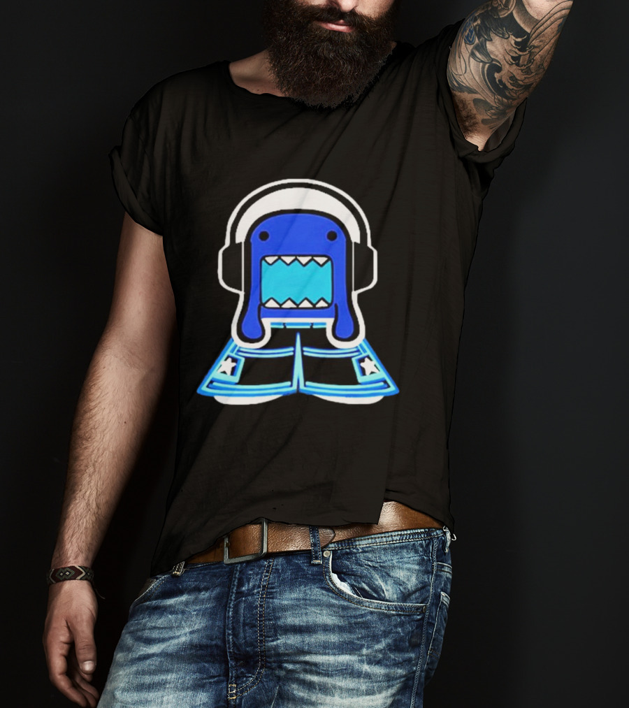Romanceplanet Domo Headphones Star Shorts T-Shirt