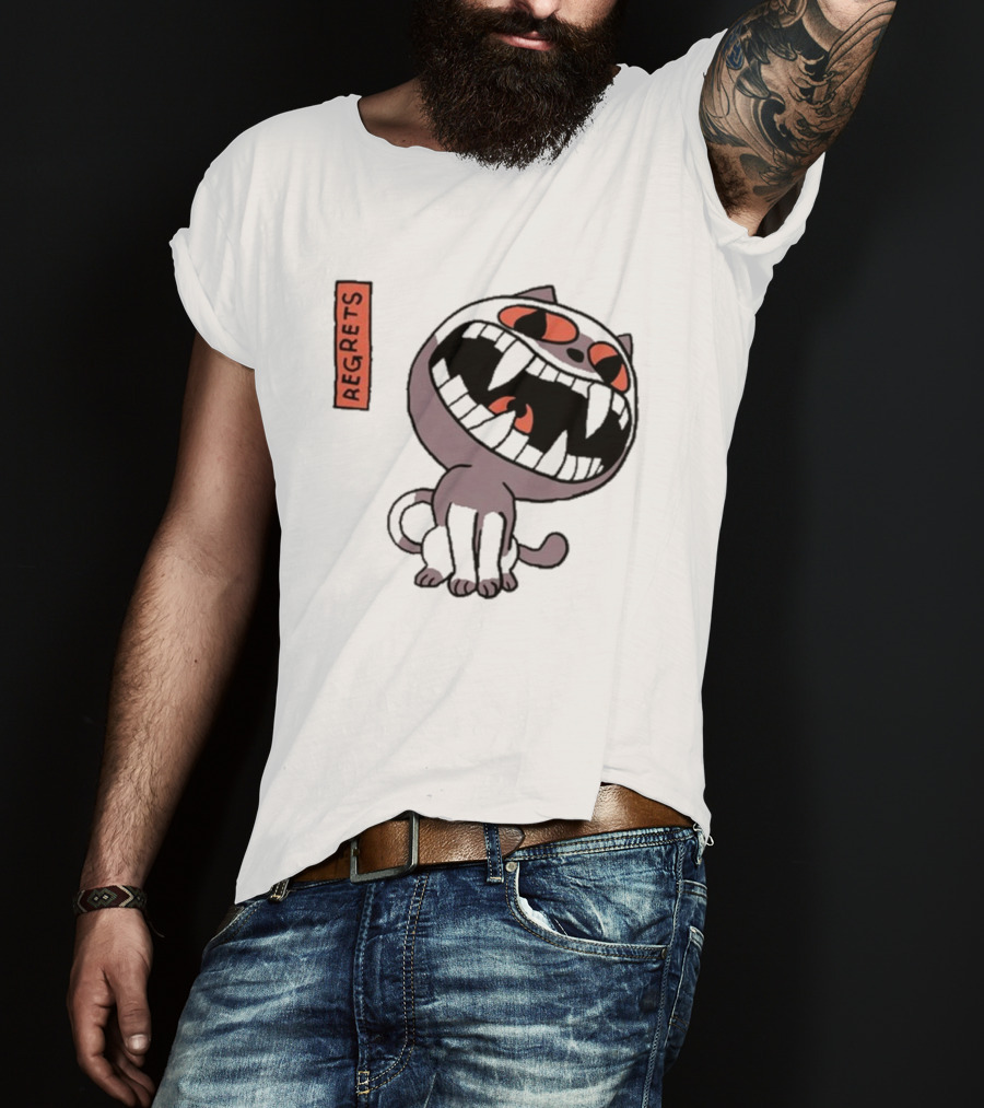 Fangamer OFF Cat Regrets Fierce Face T-Shirt