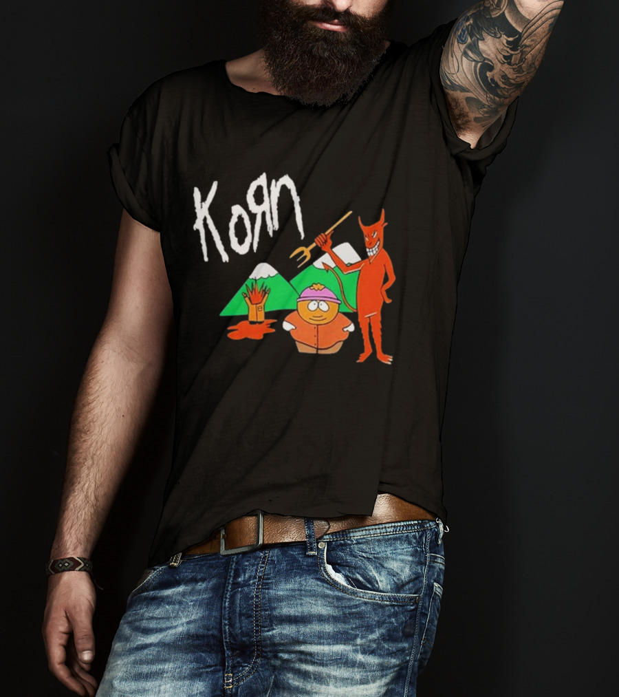 Korn 1999 South Park Character Devil Mountains T-Shirt