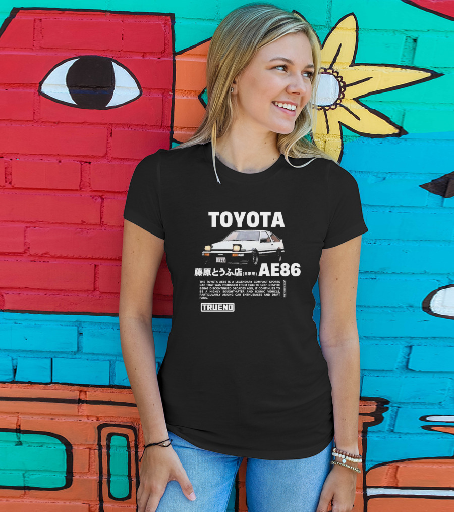 Toyota AE86 Trueno Iconic Sports Car Enthusiasts Drift Fans 1983-1987 T-Shirt