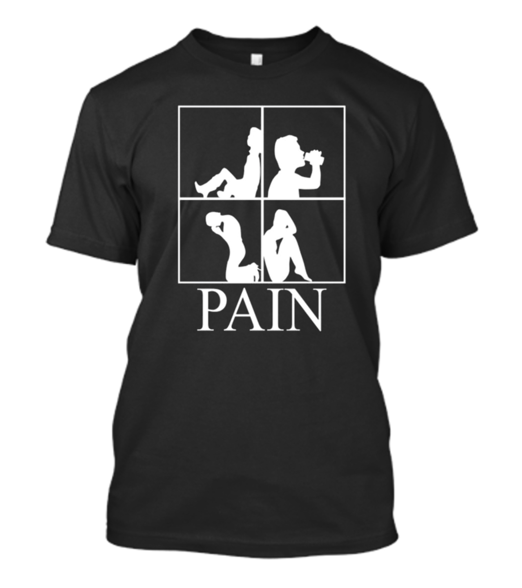 Lv_ Faceglry Pain Silhouette Quadrant Mood T-Shirt
