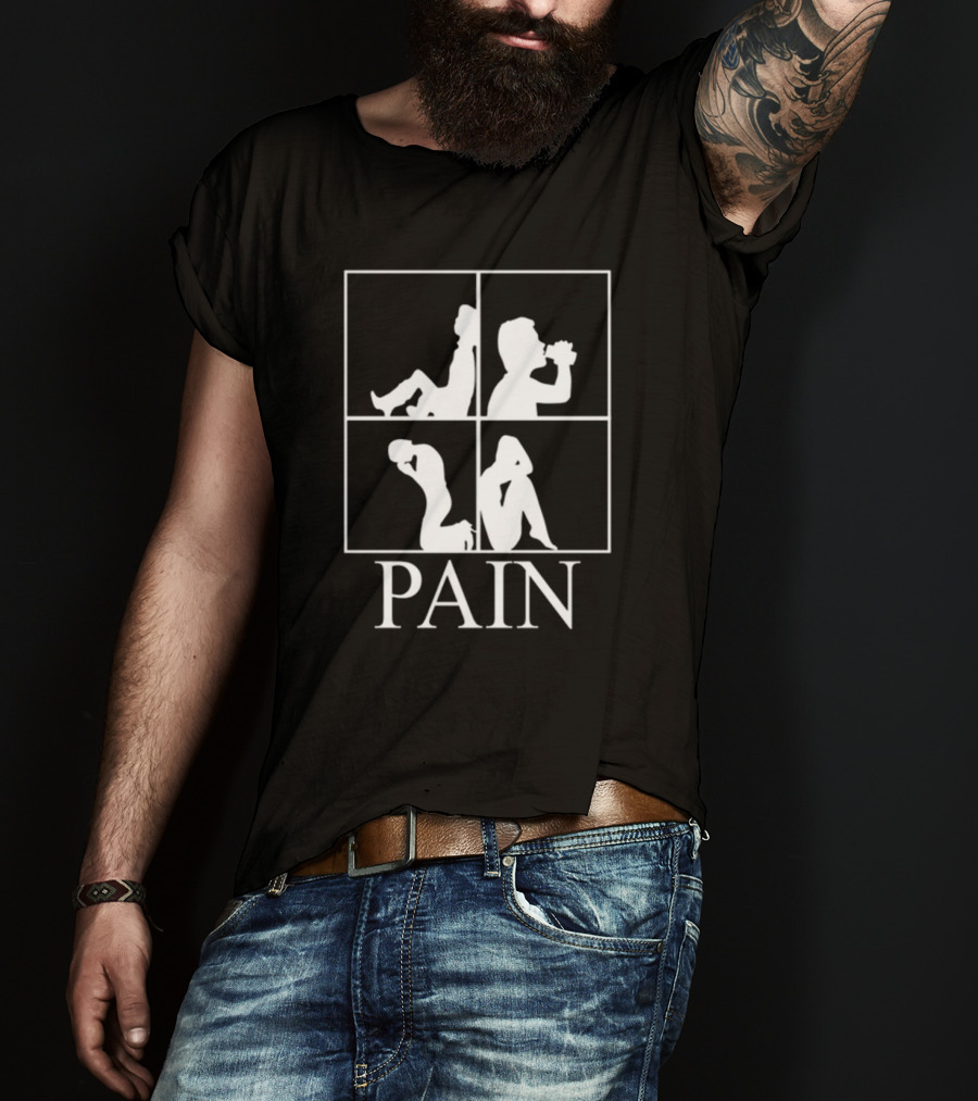 Lv_ Faceglry Pain Silhouette Quadrant Mood T-Shirt