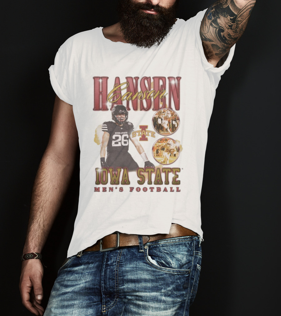 Carson Hansen Iowa State Cyclones Men's Football 90s T-Shirt