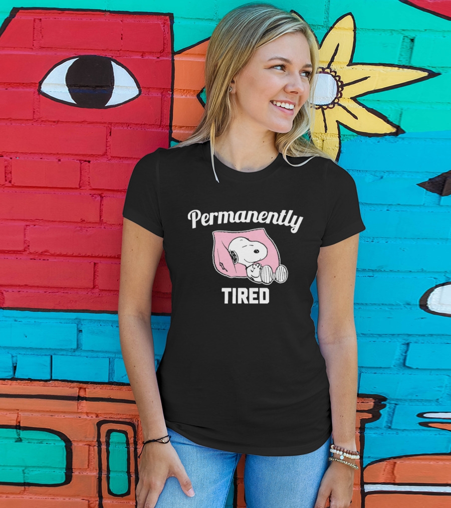 Permanently Tired Sleep Snoopy Peanuts T-Shirt