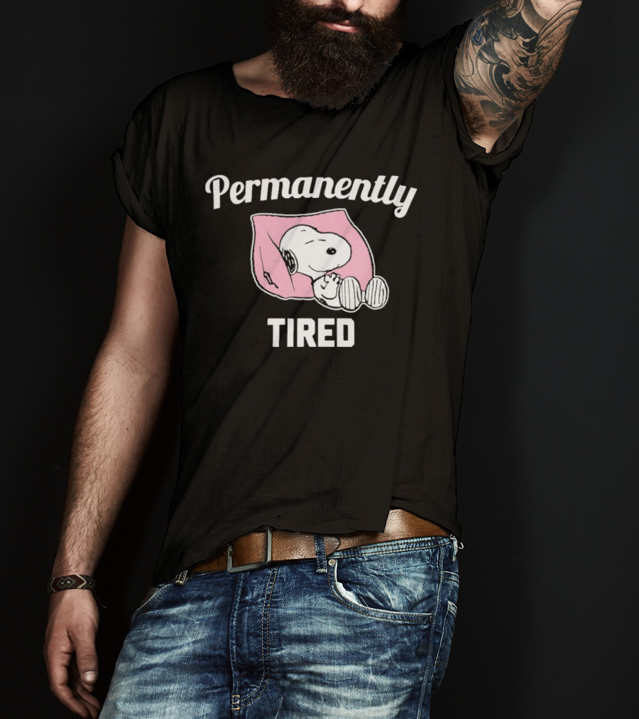 Permanently Tired Sleep Snoopy Peanuts T-Shirt