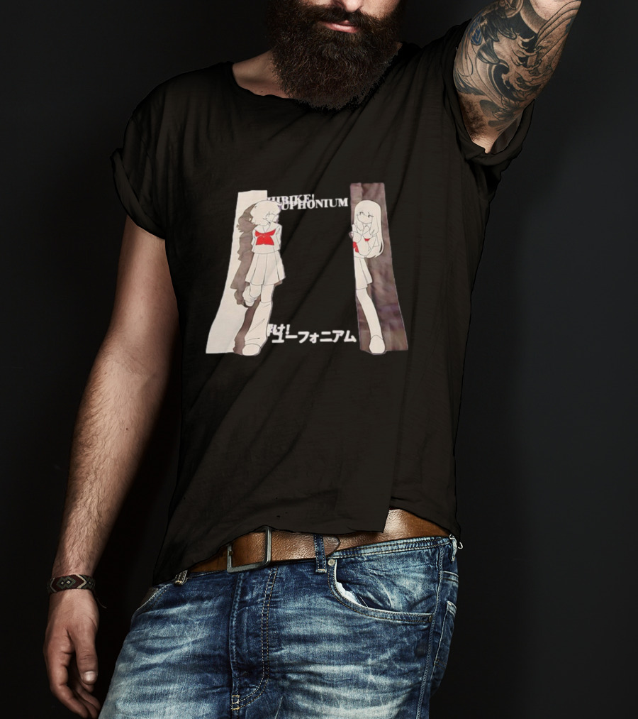 Hibike Euphonium Anime Schoolgirl Character With Japanese Text T-Shirt