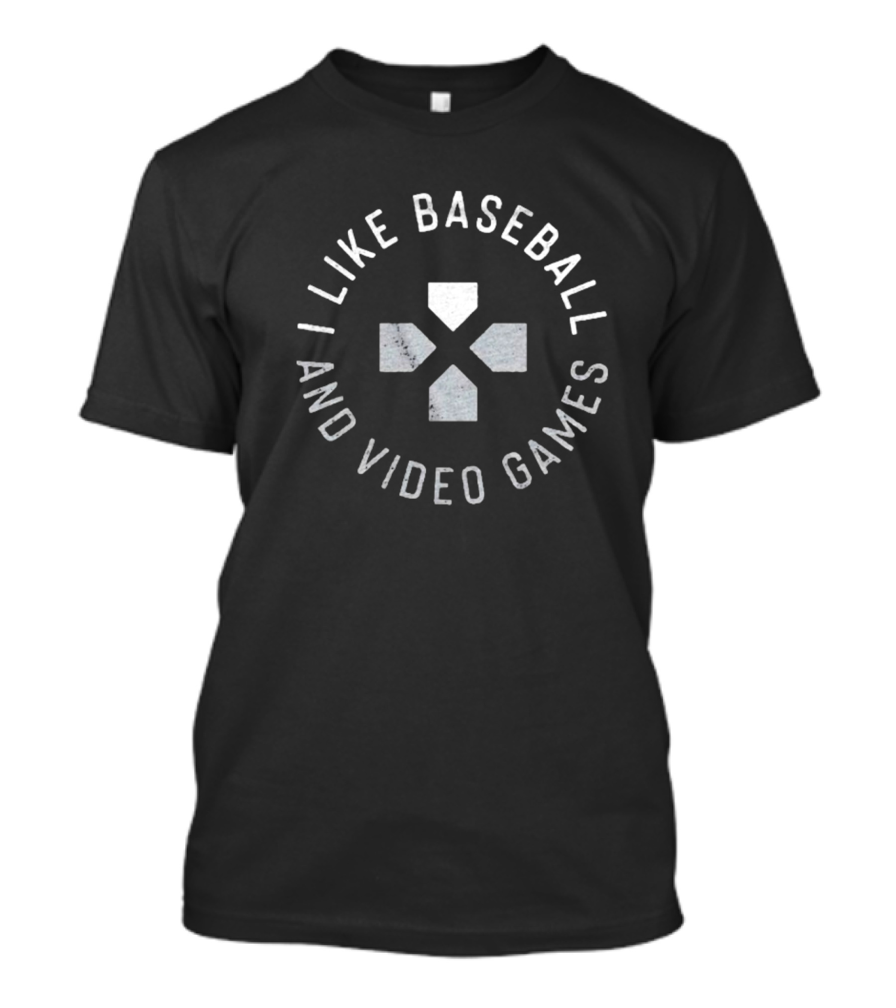 I Like Baseball And Video Games Controller Buttons T-Shirt