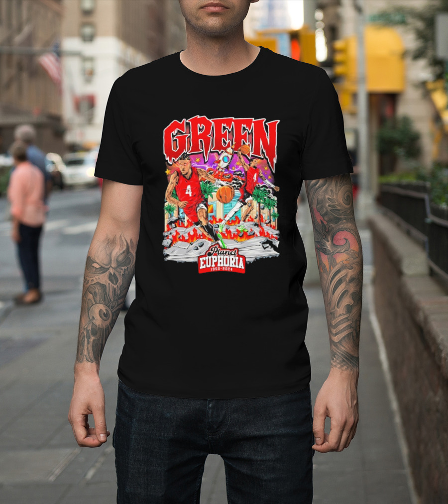 Green 4 Planet Euphoria Basketball 1950-2024 T-Shirt