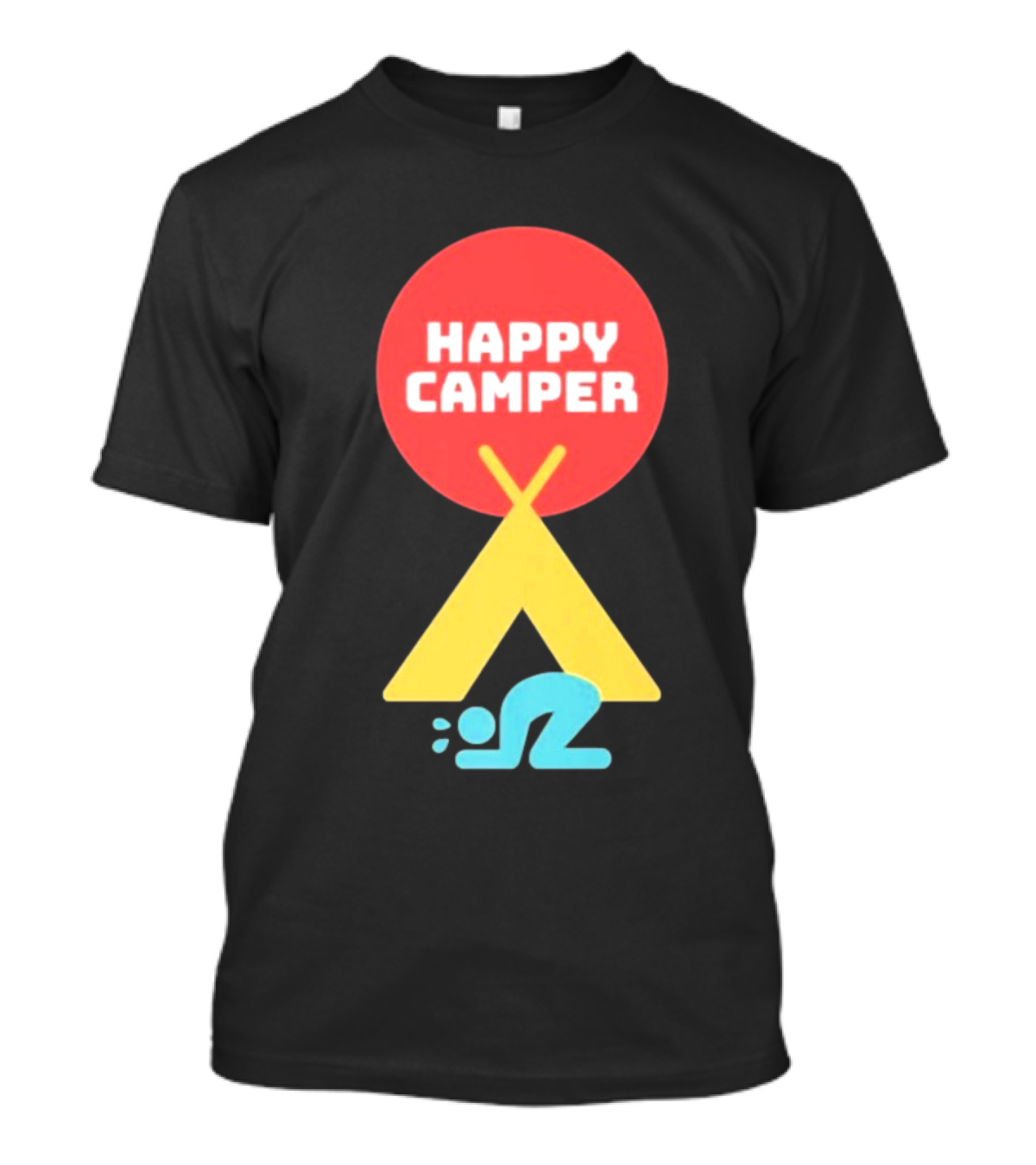 Jim Gaffigan Happy Camper Tent Emoji T-Shirt