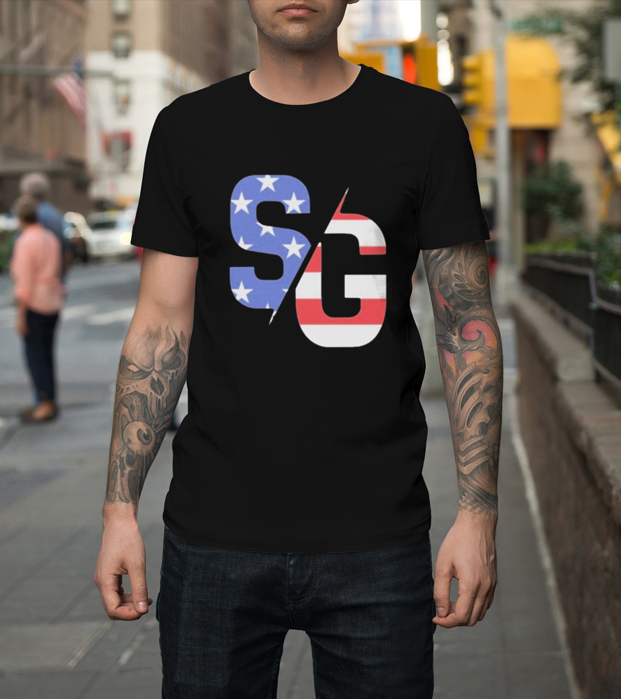 Justin Swanstrom Racing SG Stars Stripes Merica Flag T-Shirt