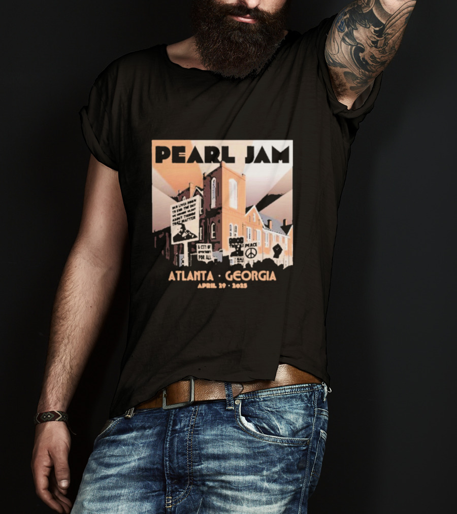 Pearl Jam Atlanta Georgia April 29 2025 Event Dark Matter US Tour T-Shirt