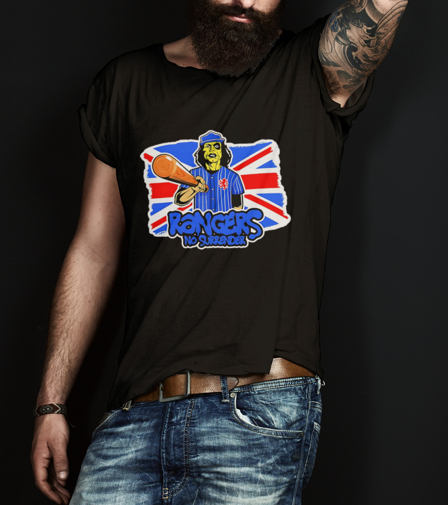 Rangers No Surrender Warrior Baseball British Flag T-Shirt