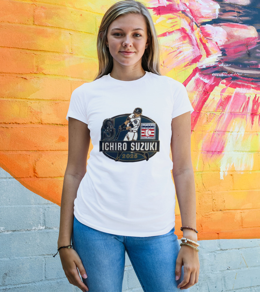 Ichiro Suzuki Seattle Mariners National Baseball Hall Of Fame 2025 T-Shirt