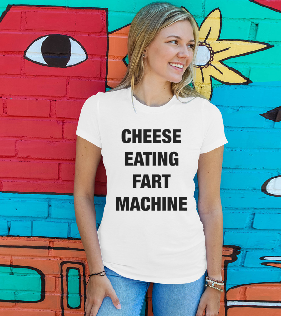 Illegal Cheese Eating Fart Machine Humor T-Shirt