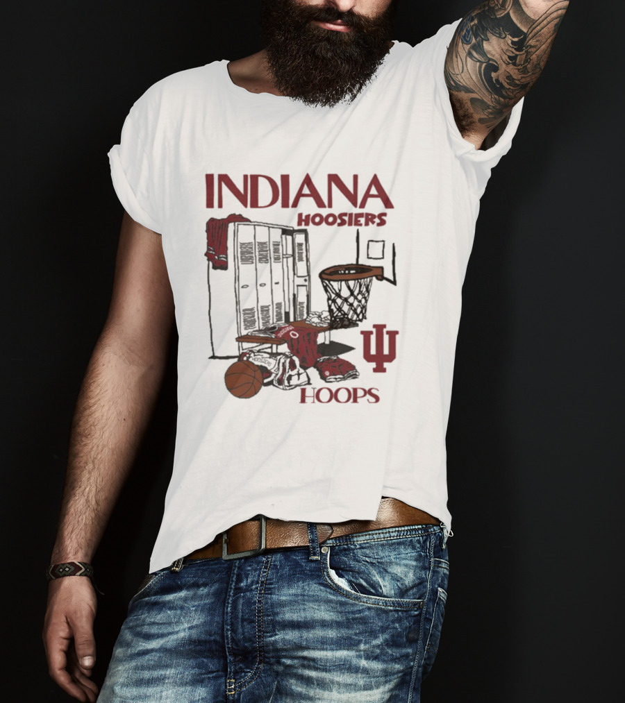 Indiana Hoosiers Basketball Locker Room Hoops NYC T-Shirt