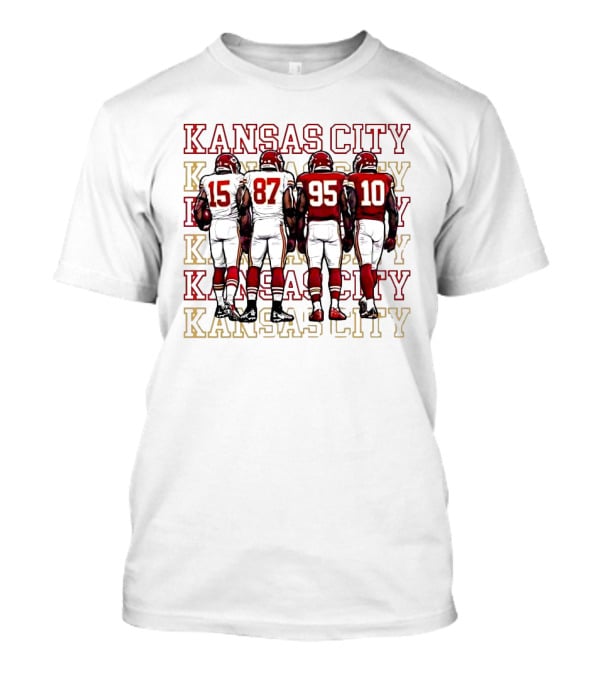 Kansas City Mahomes Kelce Chris Jones Isiah Pacheco 15 87 95 10 T-Shirt