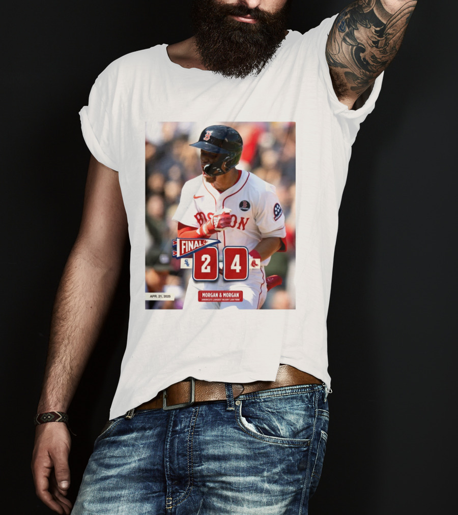 Boston Red Sox Victory Over Chicago White Sox 4-2 Marathon Monday Apr 21 2025 T-Shirt