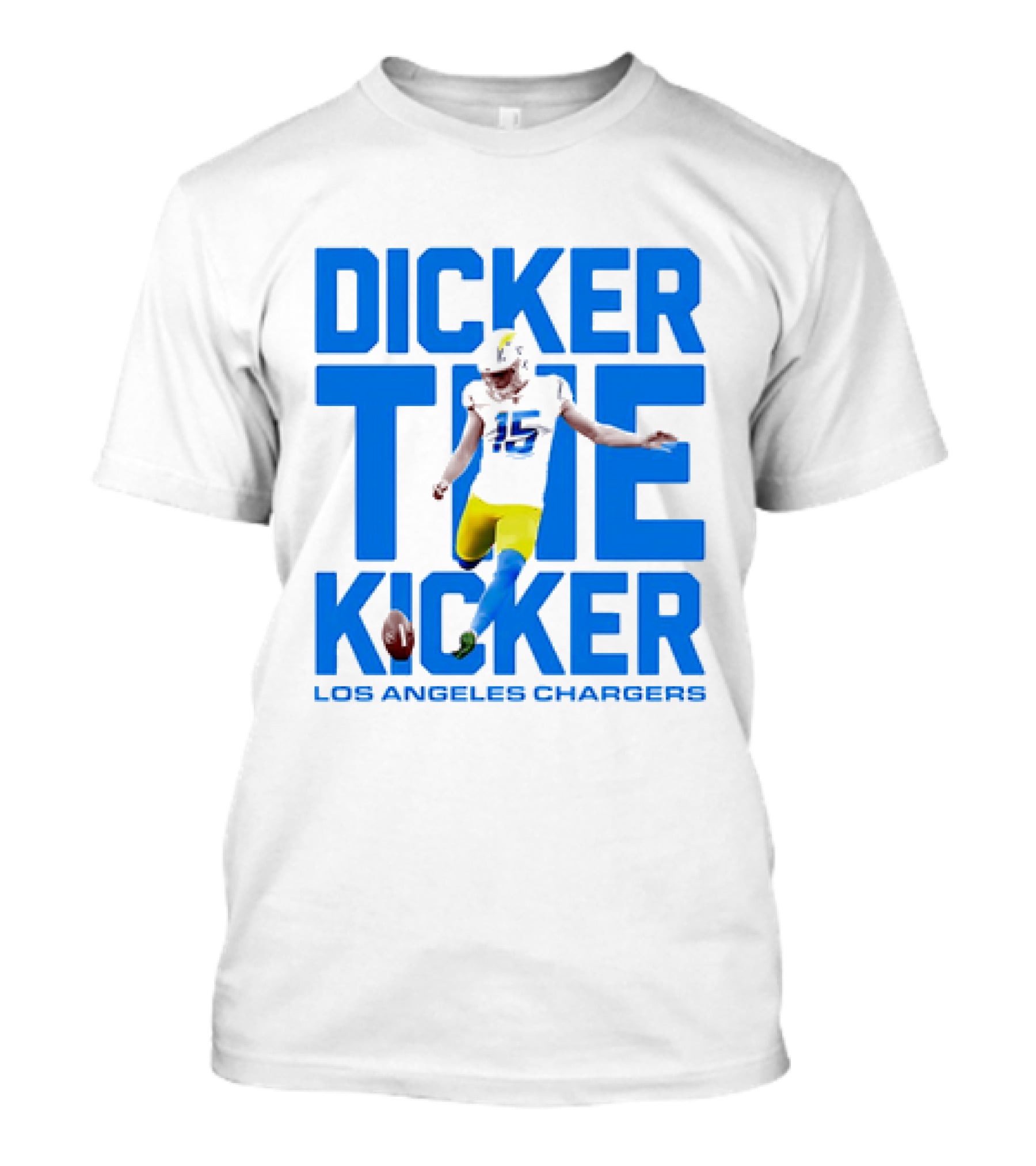 Dicker The Kicker Los Angeles Chargers Football T-Shirt