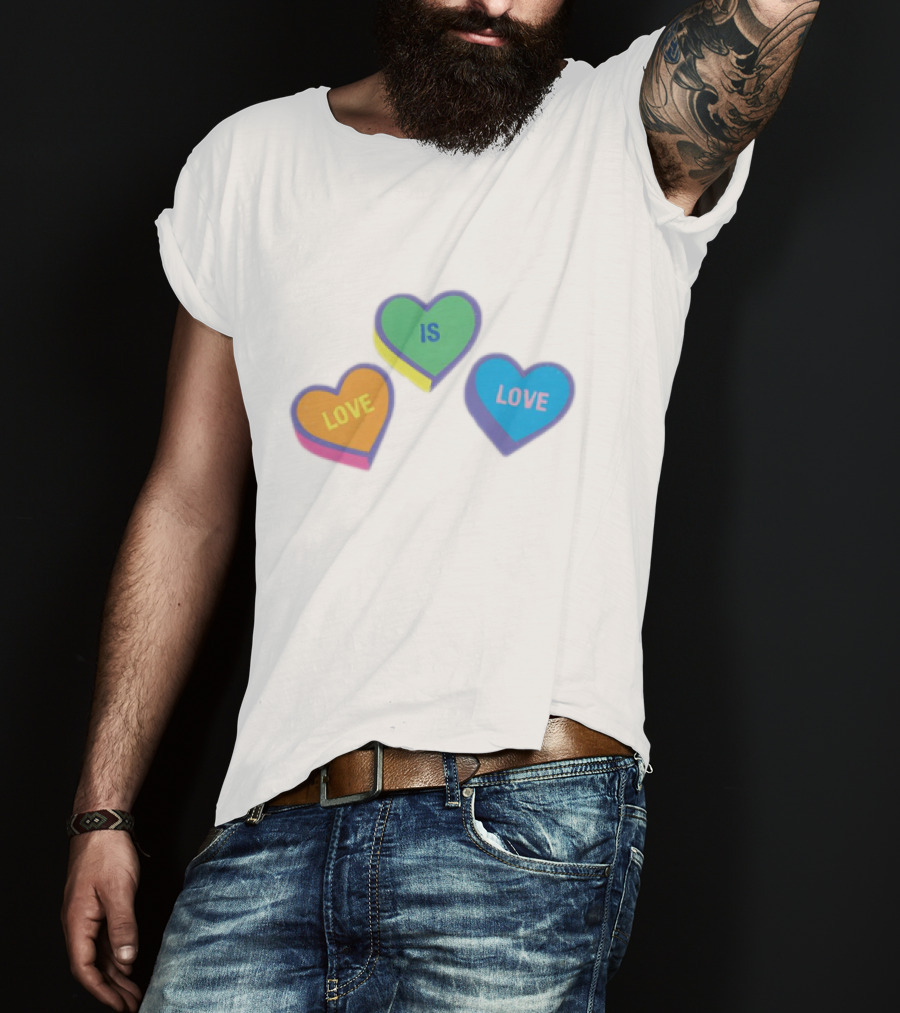 Love Is Love Colorful Hearts T-Shirt
