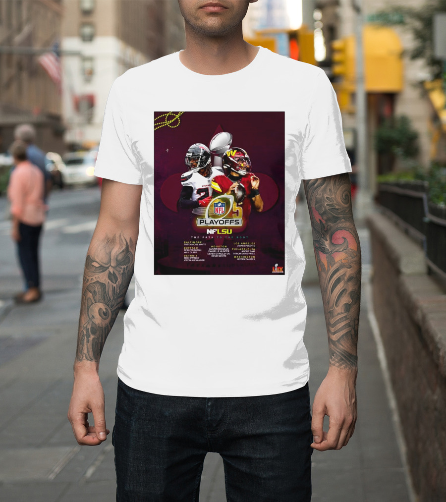 LSU Football NFL Playoffs Path to the Boot Tre’Davious White Buffalo Reid Ferguson Will Clapp T-Shirt