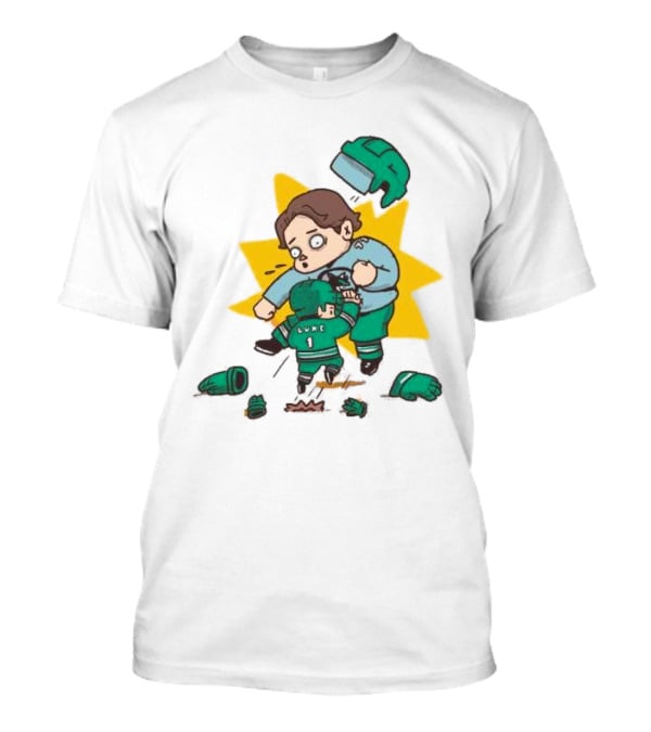 Mack Attacked Macklin Celebrini San Jose Sharks Cartoon Fight T-Shirt