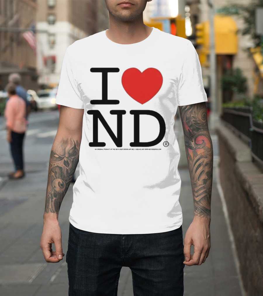 Neck Deep I Love ND Red Heart Graphic T-Shirt