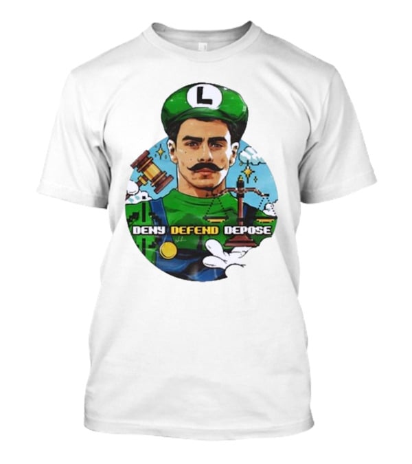 Nordacious Store Deny Defend Depose Mario Luigi Parody T-Shirt