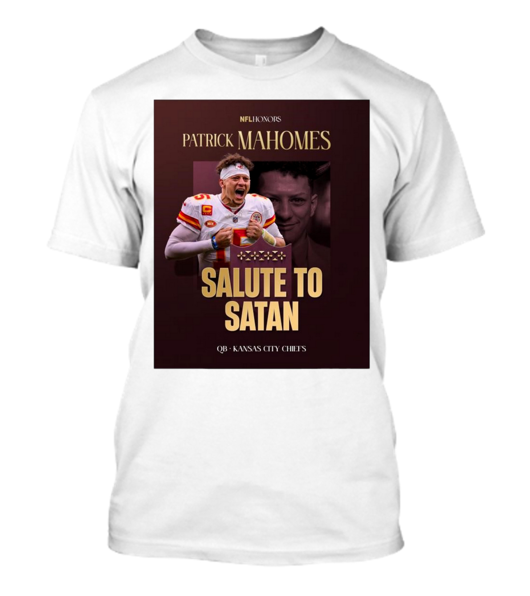 Patrick Mahomes NFL Honors Kansas City Chiefs QB Salute To Satan T-Shirt