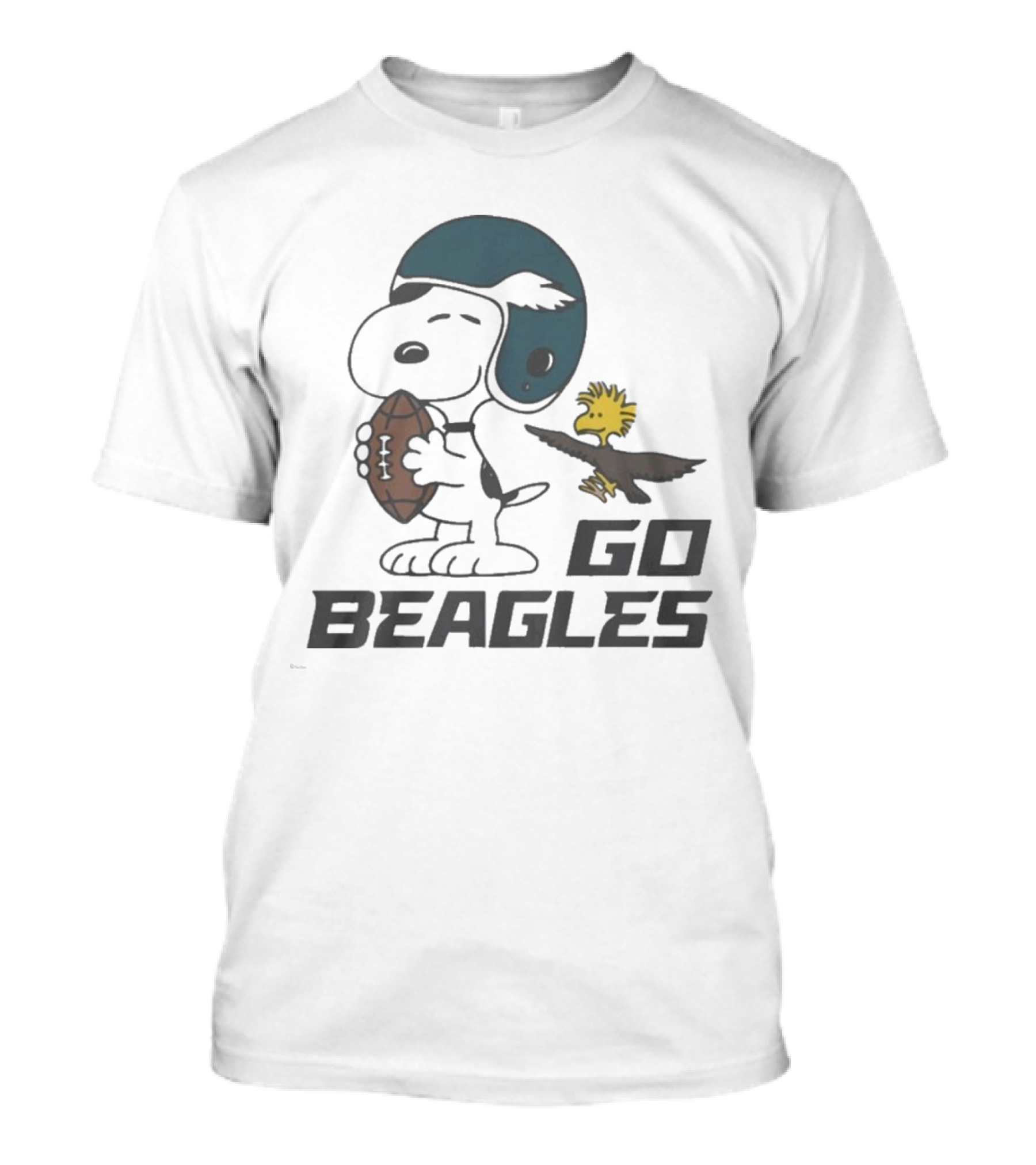 Peanuts Go Beagles Football Snoopy Woodstock Helmet Icon T-Shirt