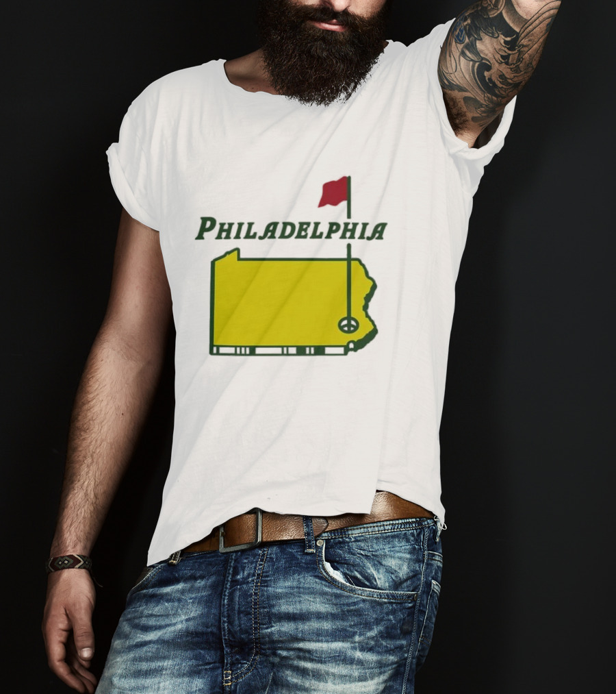 Philadelphia Masters Golf Pennsylvania Flagstick Icon T-Shirt