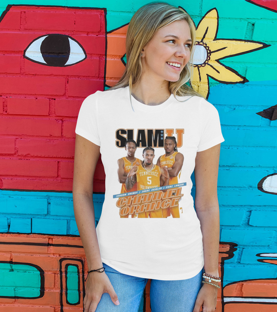 SLAMU Tennessee Volunteers Jordan Gainey Zakai Zeigler Chaz Lanier Channel Orange T-Shirt