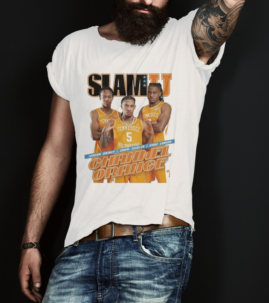SLAMU Tennessee Volunteers Jordan Gainey Zakai Zeigler Chaz Lanier Channel Orange T-Shirt