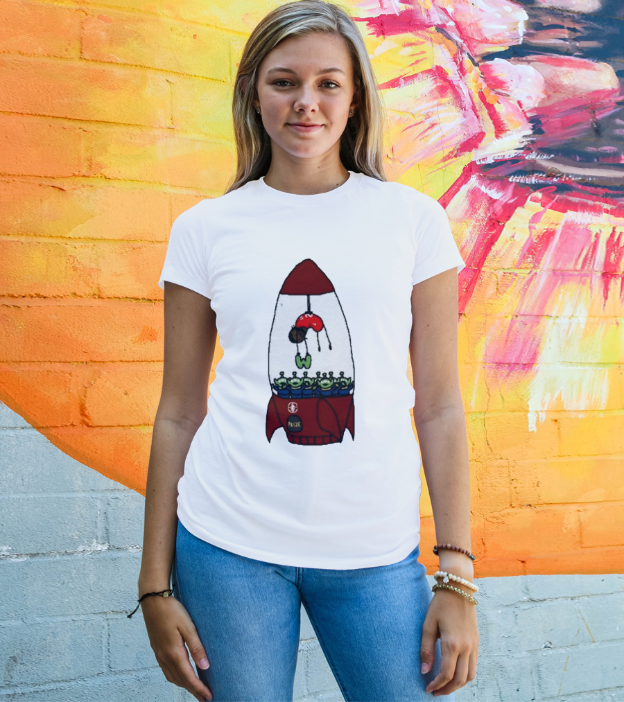 Kawhi Leonard Claw Dunk Rocket And Aliens Clippers T-Shirt