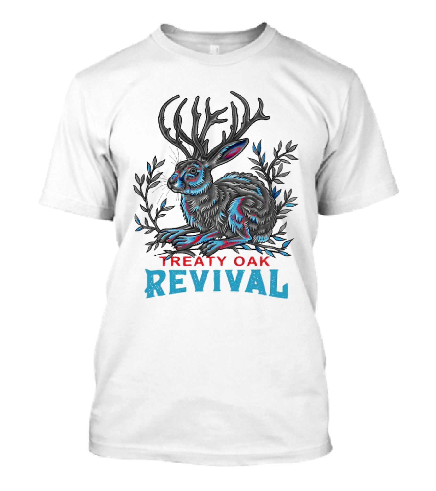 Treaty Oak Revival Jack Rabbit Psychedelic Colorful Illustration T-Shirt