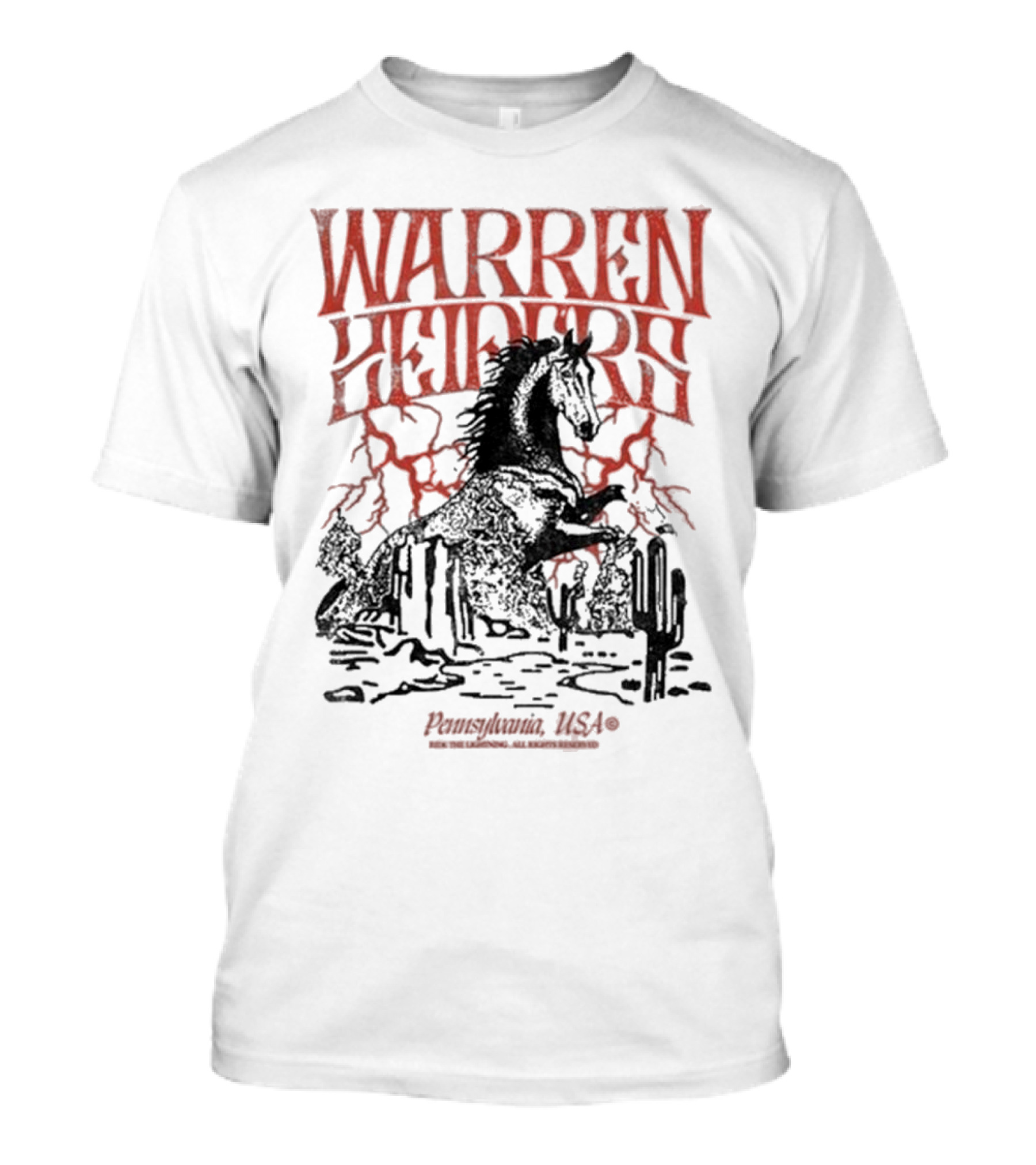 Warren Zeiders Lightning Cowboy Pennsylvania USA T-Shirt