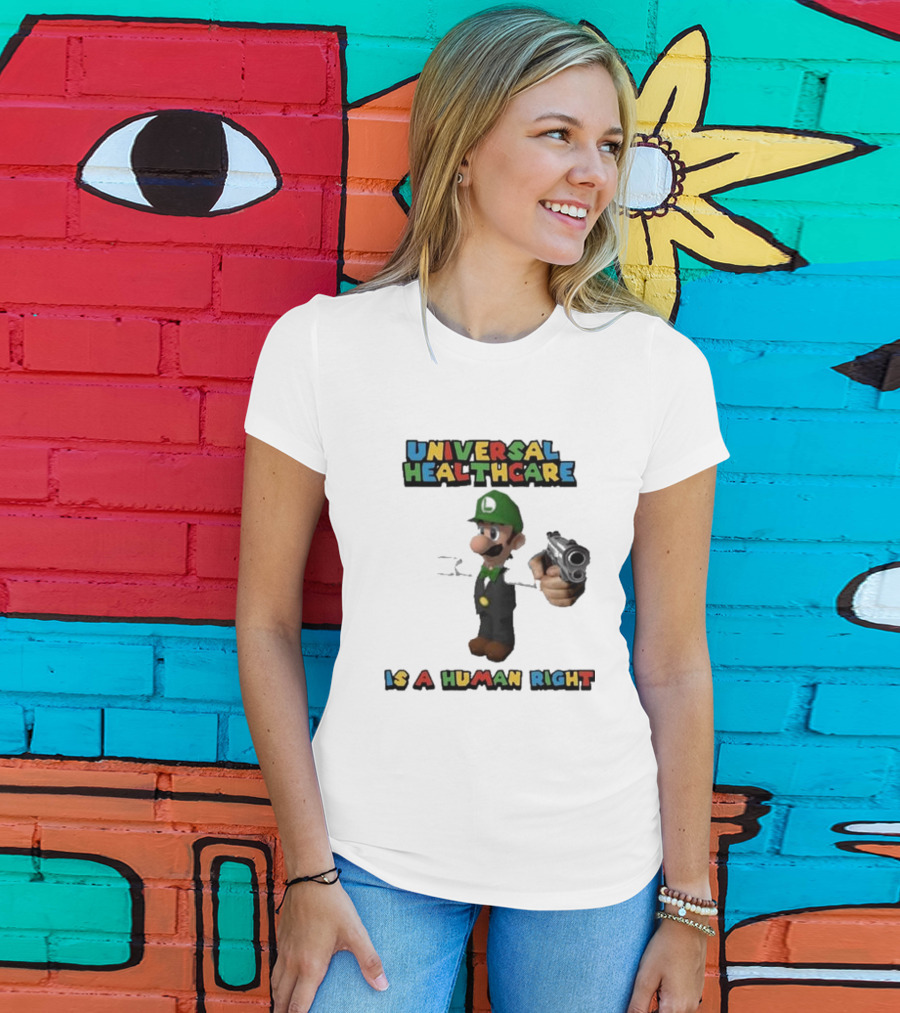 Universal Healthcare Is A Human Right Luigi Mangione Imagery T-Shirt
