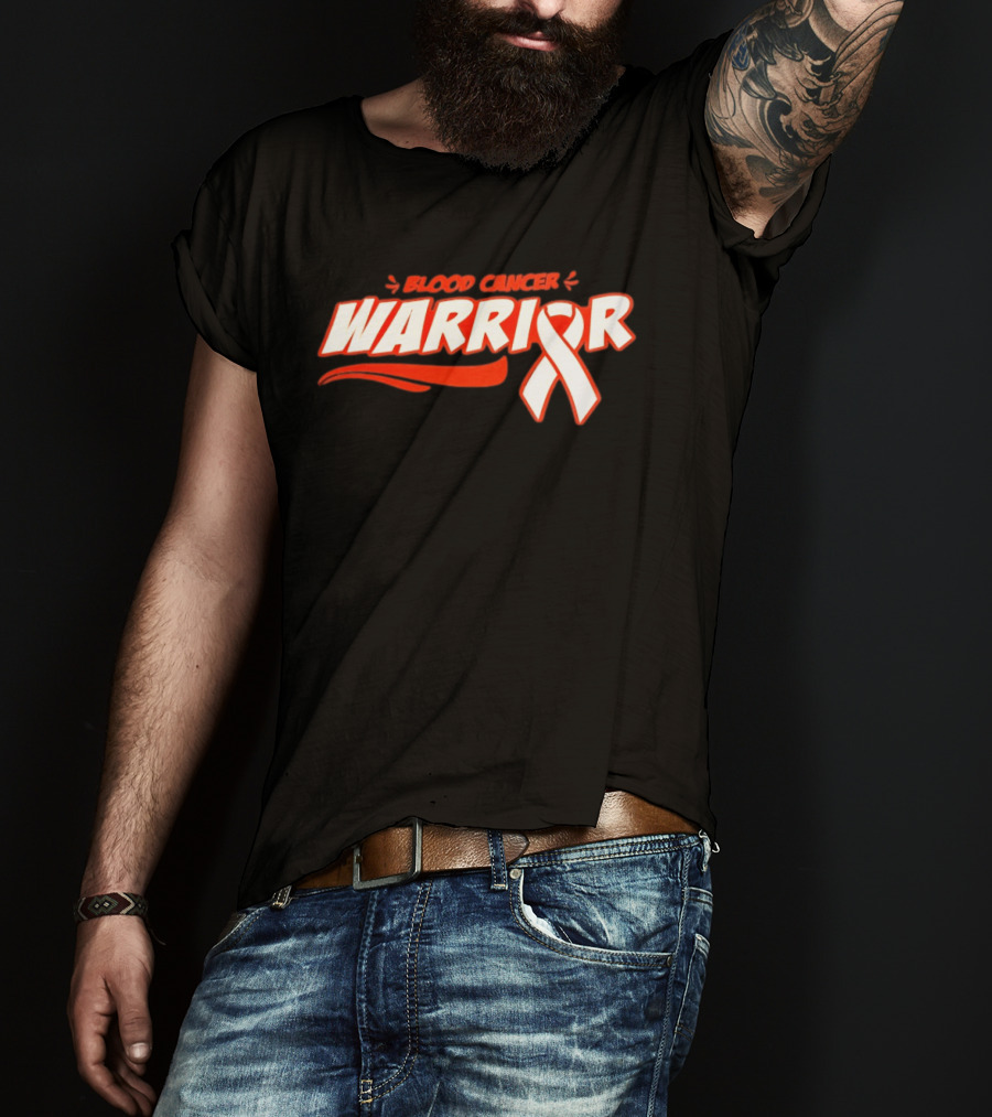 Blood Cancer Warrior Awareness Ribbon Strength Empowerment T-Shirt