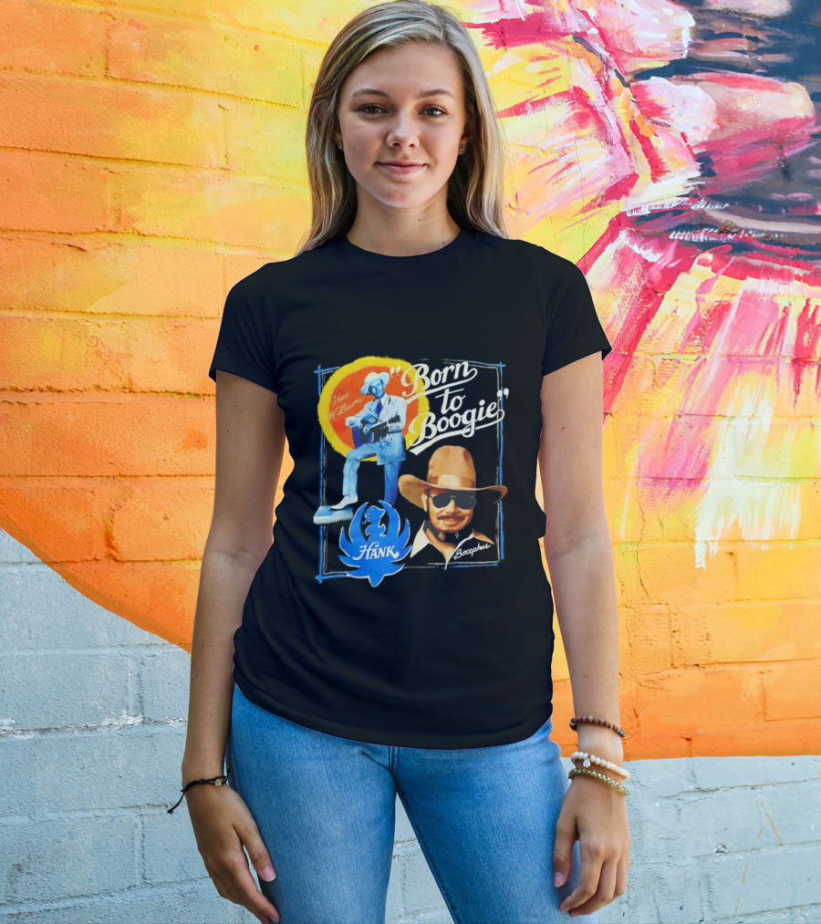 Hank Williams Bocephus Born To Boogie Music Legends T-Shirt
