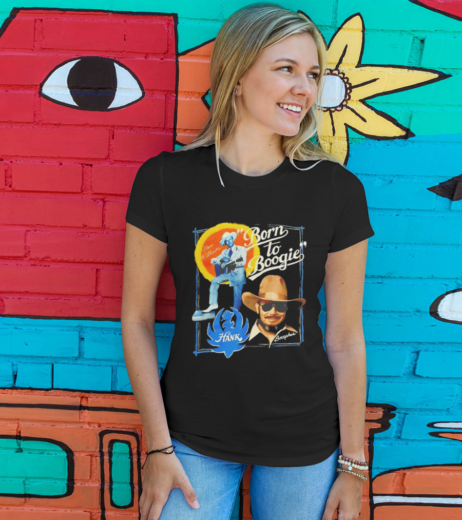 Hank Williams Bocephus Born To Boogie Music Legends T-Shirt