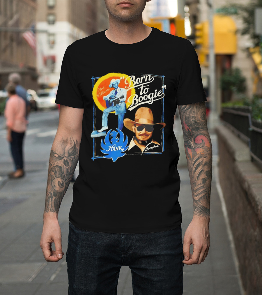 Hank Williams Bocephus Born To Boogie Music Legends T-Shirt