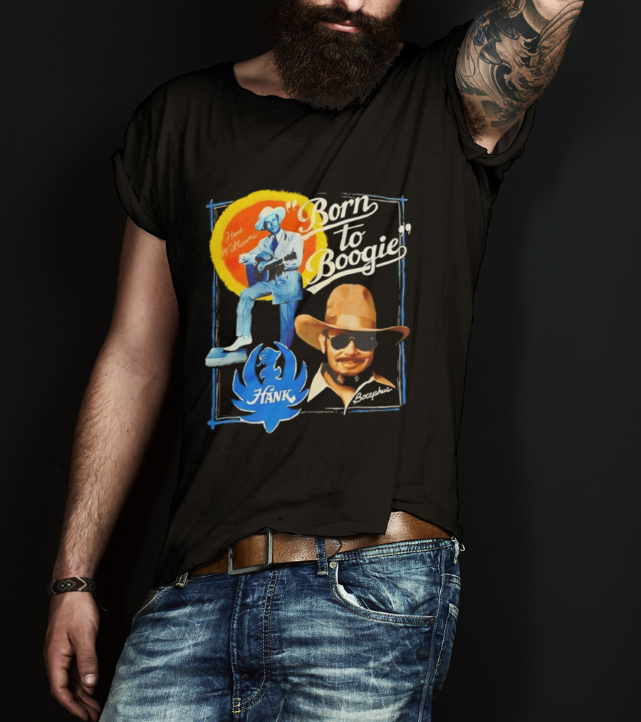 Hank Williams Bocephus Born To Boogie Music Legends T-Shirt