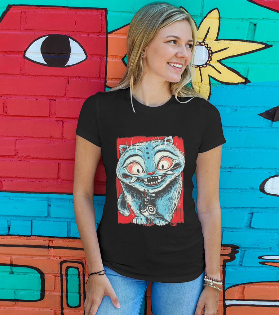 Derpy Tiger And Sussy KPop Demon Hunters Tiger And Crow Duo Colorful Cartoon T-Shirt