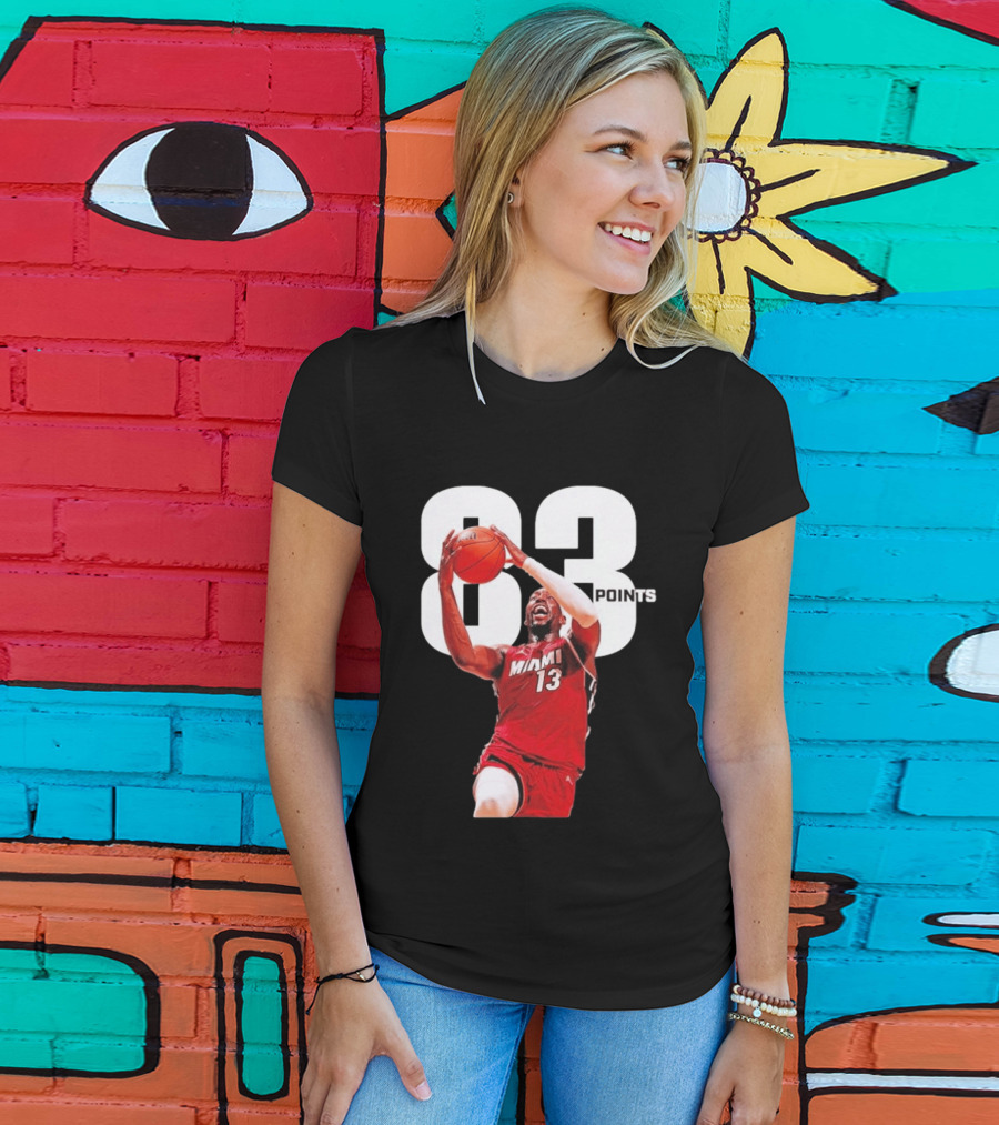 Bam Adebayo Miami 13 Scores 83 Points Passing Kobe Bryant's Single Game Record T-Shirt