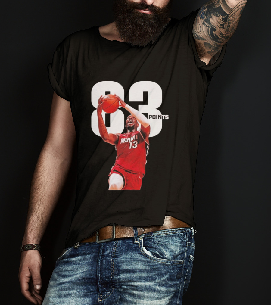 Bam Adebayo Miami 13 Scores 83 Points Passing Kobe Bryant's Single Game Record T-Shirt