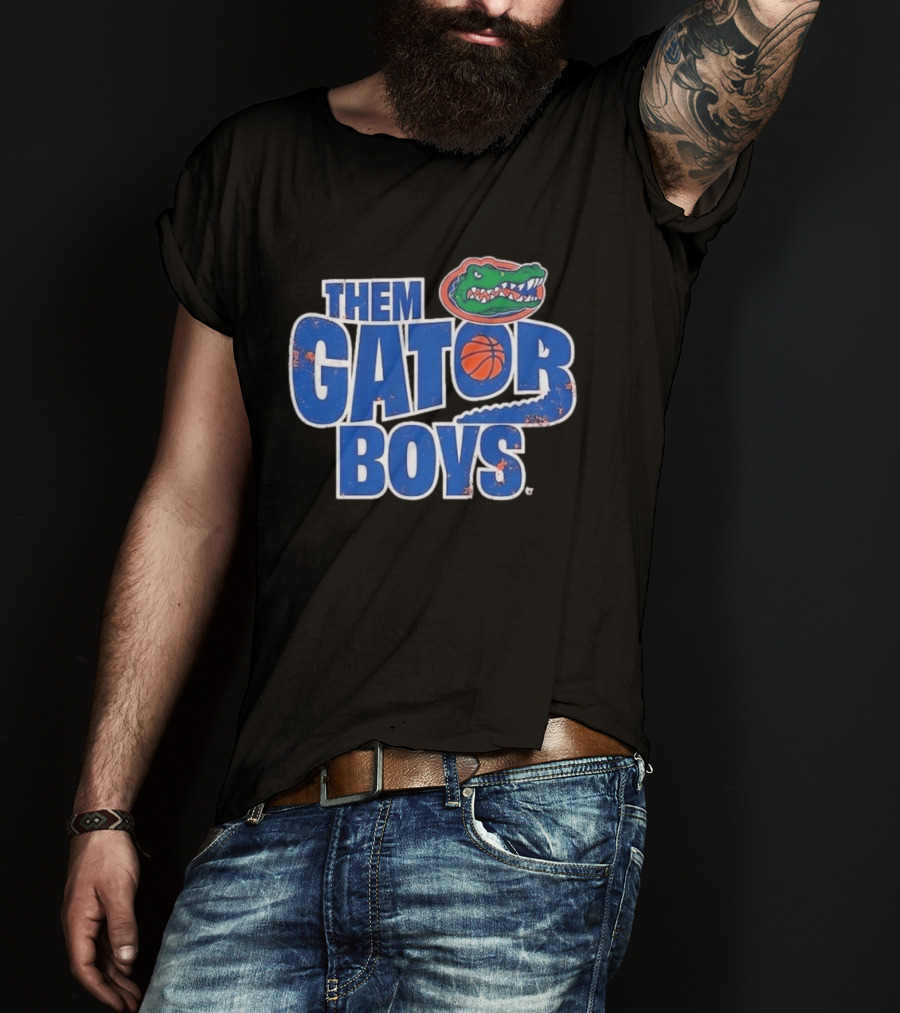 Them Gator Boys Florida Basketball Gator Logo And Ball T-Shirt