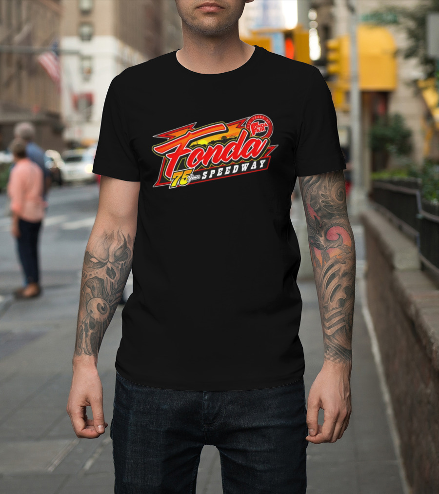 Fonda Speedway 75 Years Fonda Fair Racing Anniversary Celebration T-Shirt