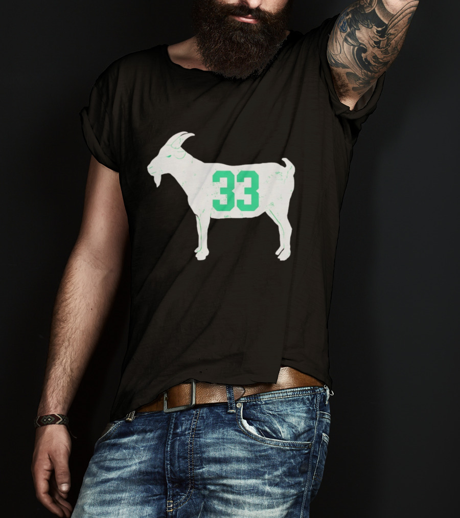 Larry Bird Goat 33 Boston Celtics St Patrick's Day Basketball T-Shirt