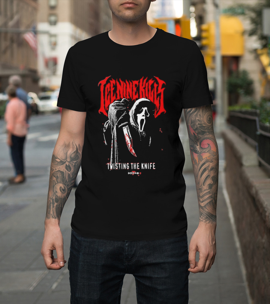 Ice Nine Kills Twisting The Knife Ghostface Scream 7 T-Shirt
