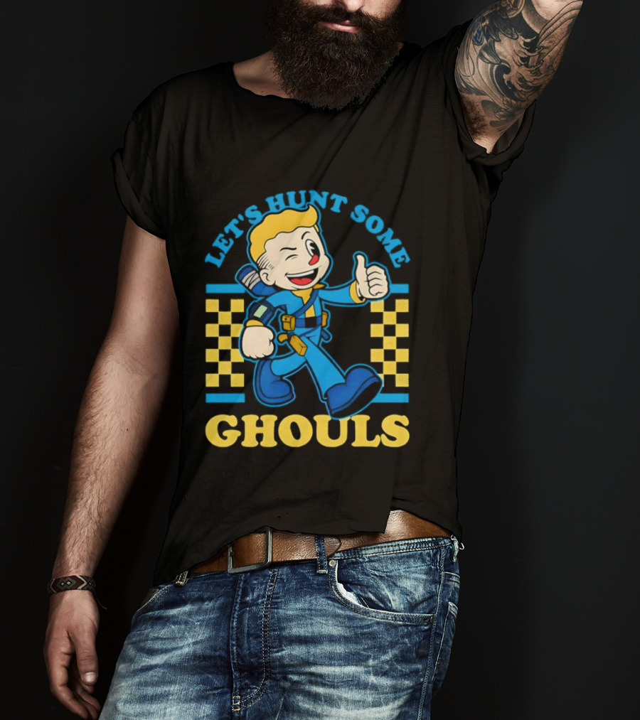 Let's Hunt Some Ghouls Vault Boy Thumbs Up Adventure T-Shirt