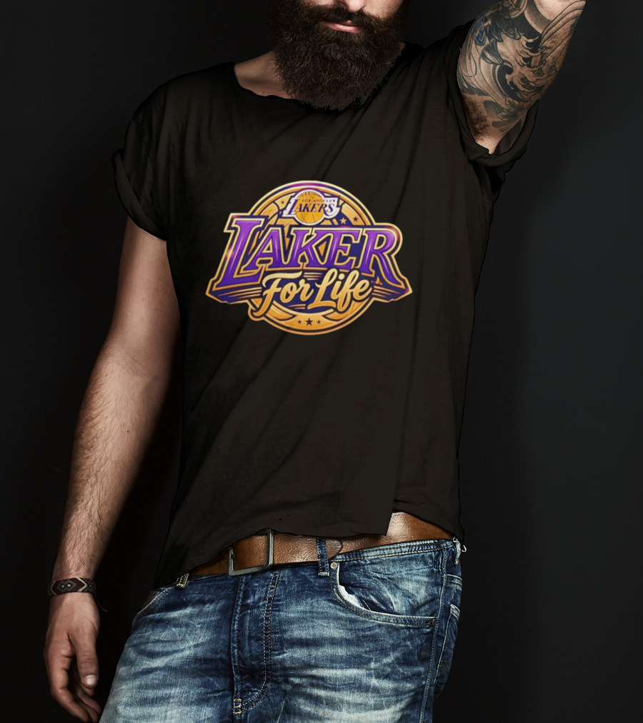 Los Angeles Lakers Laker For Life Basketball Fan Gear T-Shirt